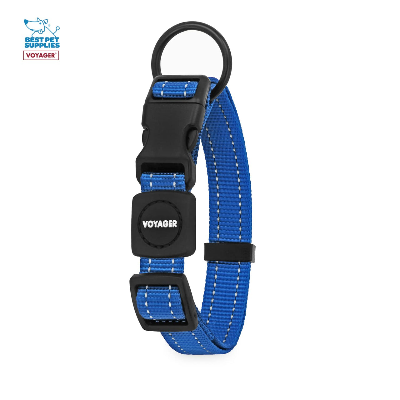Voyager Reflective Dog Leash Collar Set with Neoprene Handle Supports Small, Medium, and Large Breed Puppies, Cute and Heavy Duty for Walking, Running, and Training - Royal Blue, L Leash Collar Set (Royal Blue) Leash Collar Set (1")