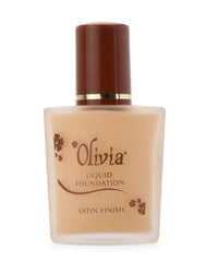 Olivia Liquid Foundation, Satin Ivory - 01 | Satin Finish with Medium to Full Coverage | Lightweight, Long-Lasting Formula for Light Skin Tones | Hypoallergenic & Dermatologist Tested | 28ml