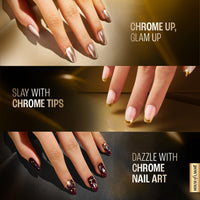 Lakmé Chrome Metallic Finish Nail Paint, Nail Magenta 6Ml