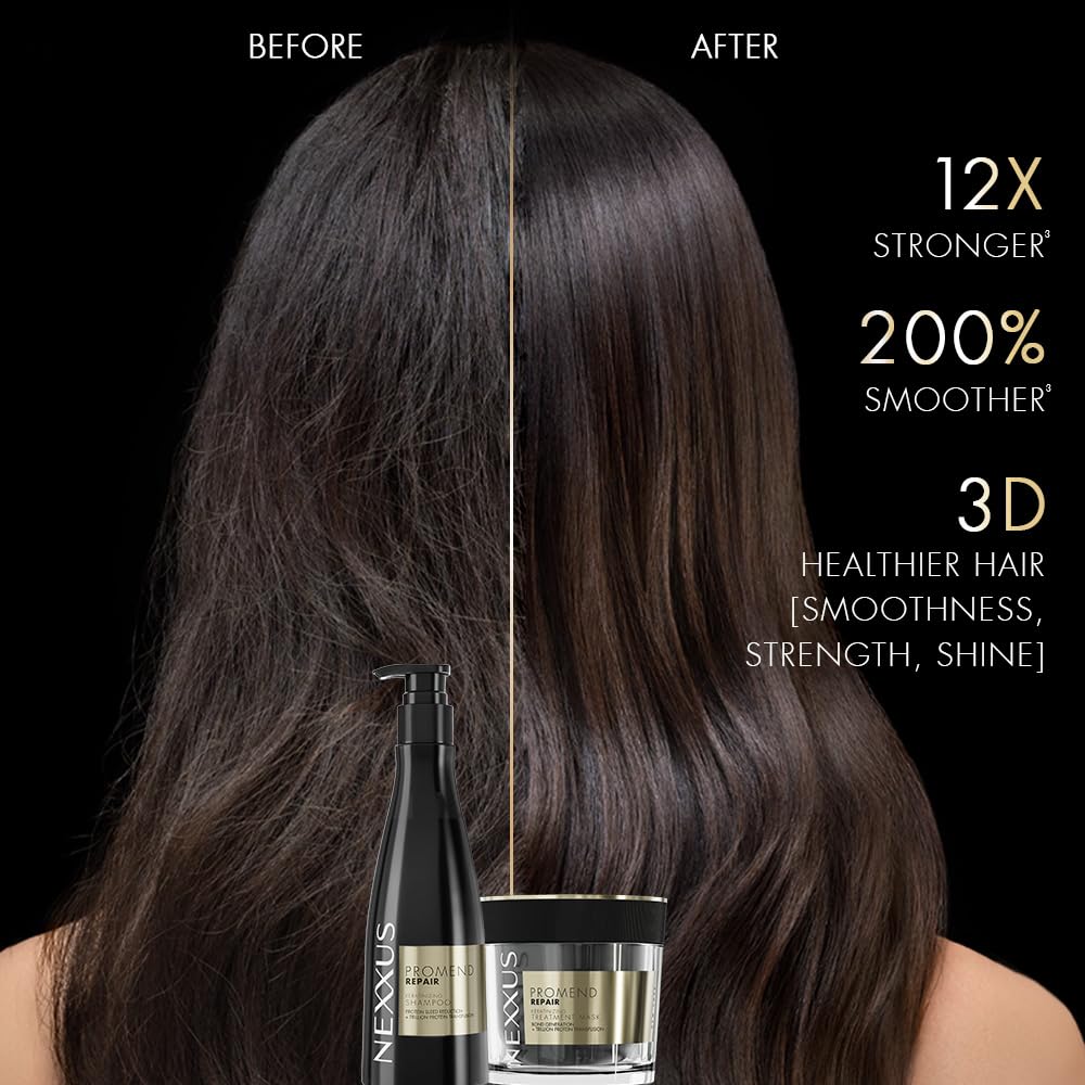 Nexxus Promend Repair Keratinizing Treatment Mask For Damaged Hair 200ml | 12 X Stronger | 200% Smoother | Crafted with Magnolia Parfum Fragrance Profile