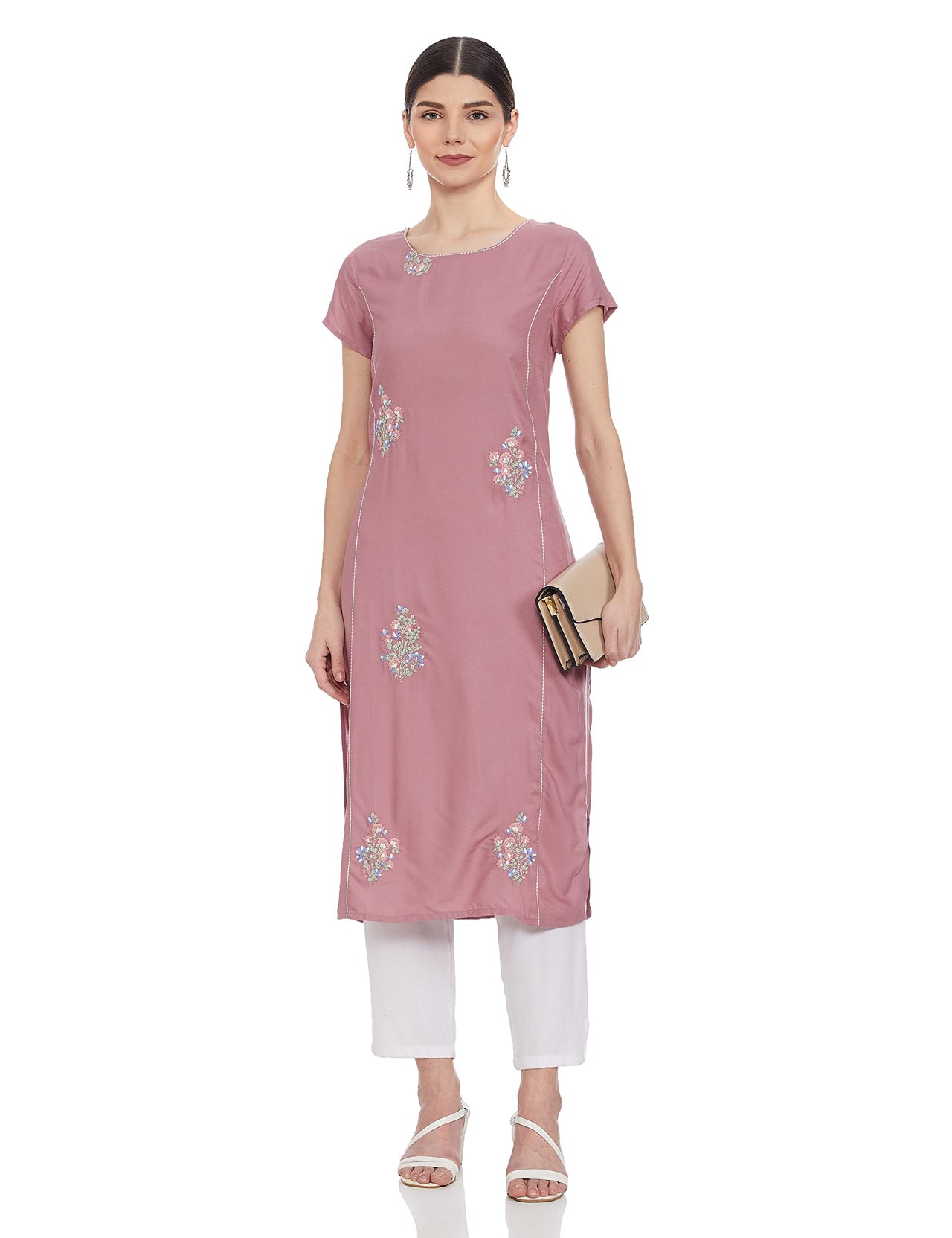 W for Woman Women's  Viscose Regular Kurta