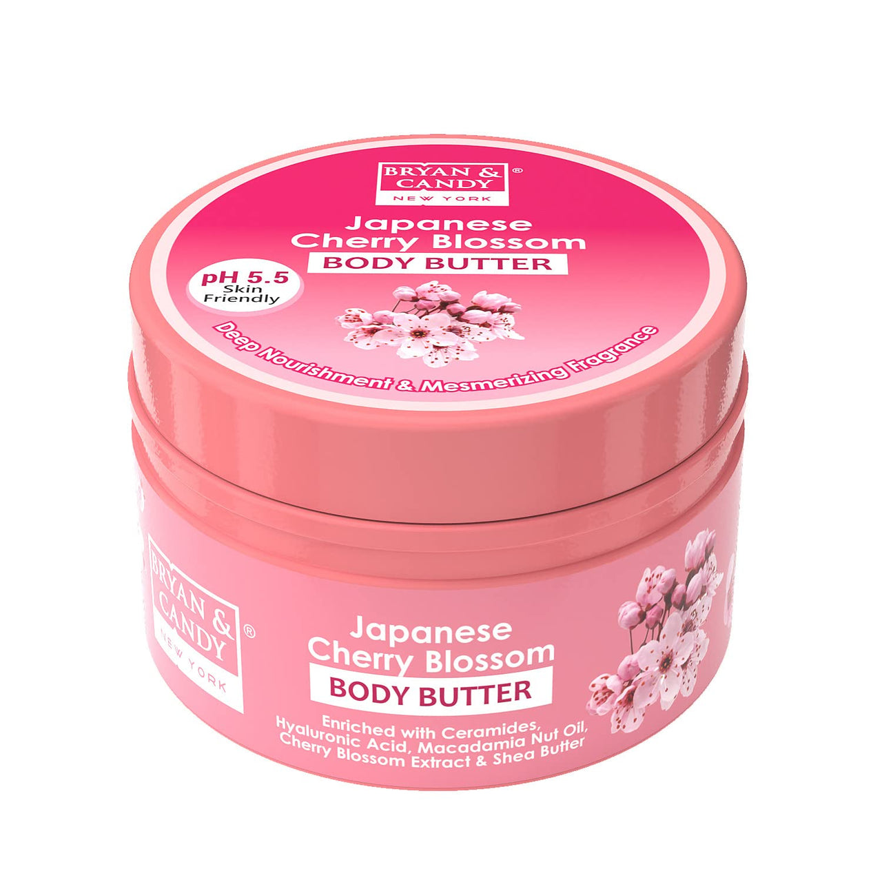 BRYAN & CANDY Japanese Cherry Blossom Body Butter |Ph5.5 Skin Friendly | 72hrs Moisturization | 100% Vegan