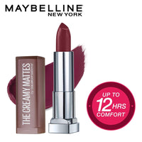 Maybelline New York Color Sensational Loaded Bold Lipstick, Midnight Date, 3.9g and Maybelline New York Color Sensational Creamy Matte Lipstick, 696 Burgundy Blush, 3.9g