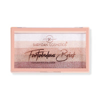 Shryoan Fantabulous Brick Highlighter & Blusher Palette| Highly Pigmented Powder with Glam Look & Flawless Finish (7g) (Shade 05)