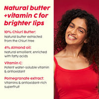 PLIX - THE PLANT FIX Pomegranate Plump Lips Puddin’ Mask for Dry Lips | with Chiuri Butter+ Vitamin C | Lightens Dark Lips| Lip Mask for Soft, Smooth, Plump Lips | 15g