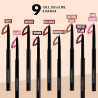 Coloressence Long Stay Waterproof Creamy Lip Liner Pencil with In-built Sharpener | Rust