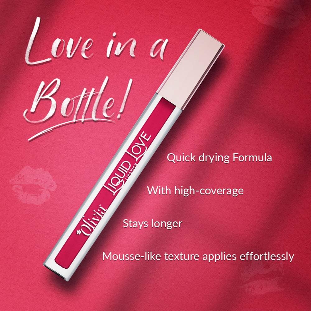 Oliva Liquid Lipstick, 12HR Long-lasting Matte Lipstick, Non Transfer, High Coverage, Water & Smudge Proof, Light Weight & Cruelty-Free - 2ml (Coral Lush 9)