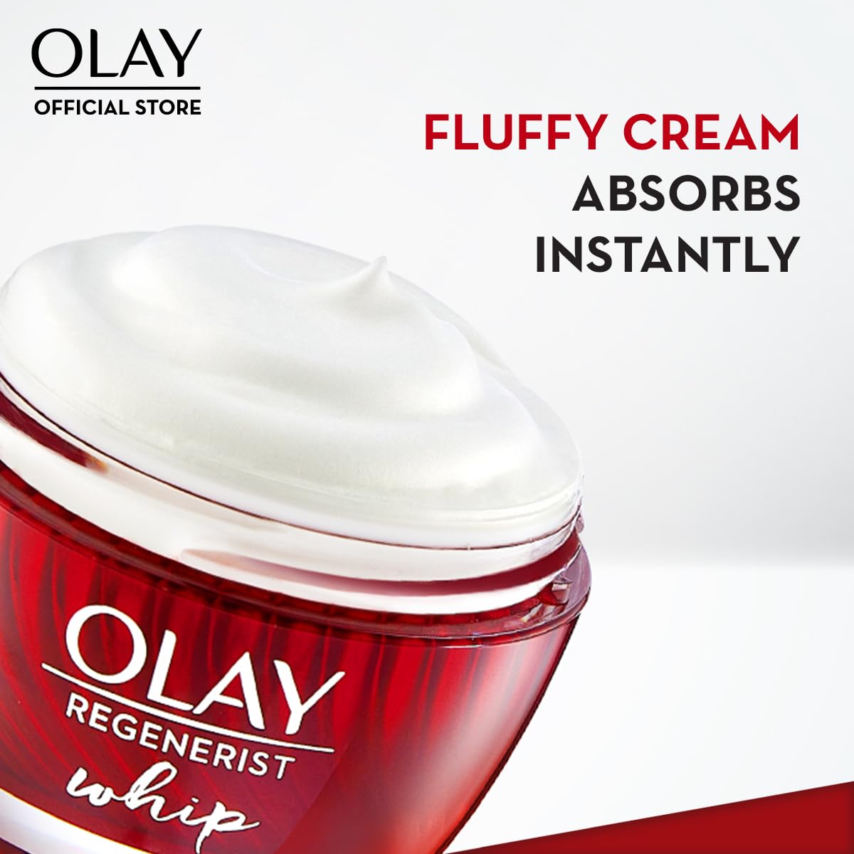Olay Ultra Lightweight Moisturiser: Regenerist Whip Day Cream (Non Spf), 50 g