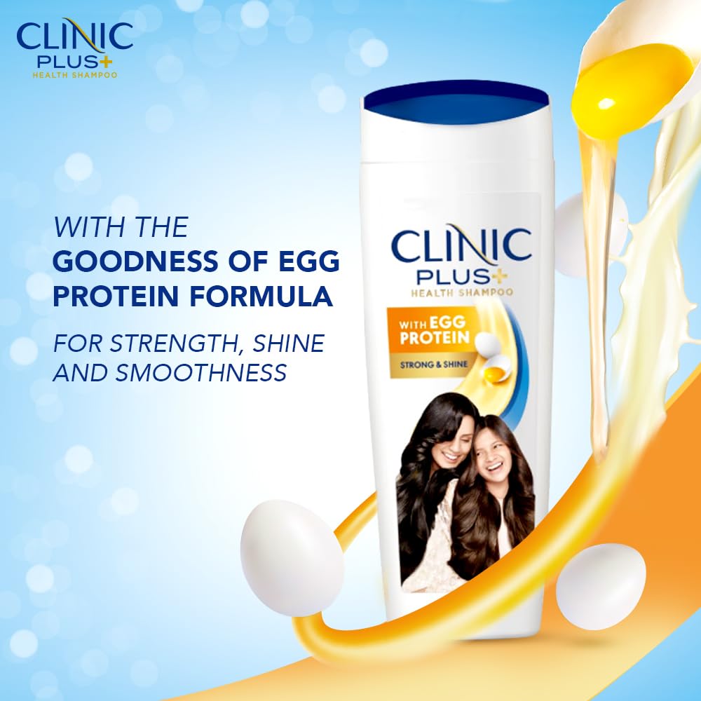 Clinic Plus Strength & Shine With Egg Protein Shampoo, 355 ml