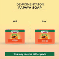 NATURES ESSENCE De-Pigmentation Papaya Soap | Soap For Bath, 225Gm, Pack Of 3