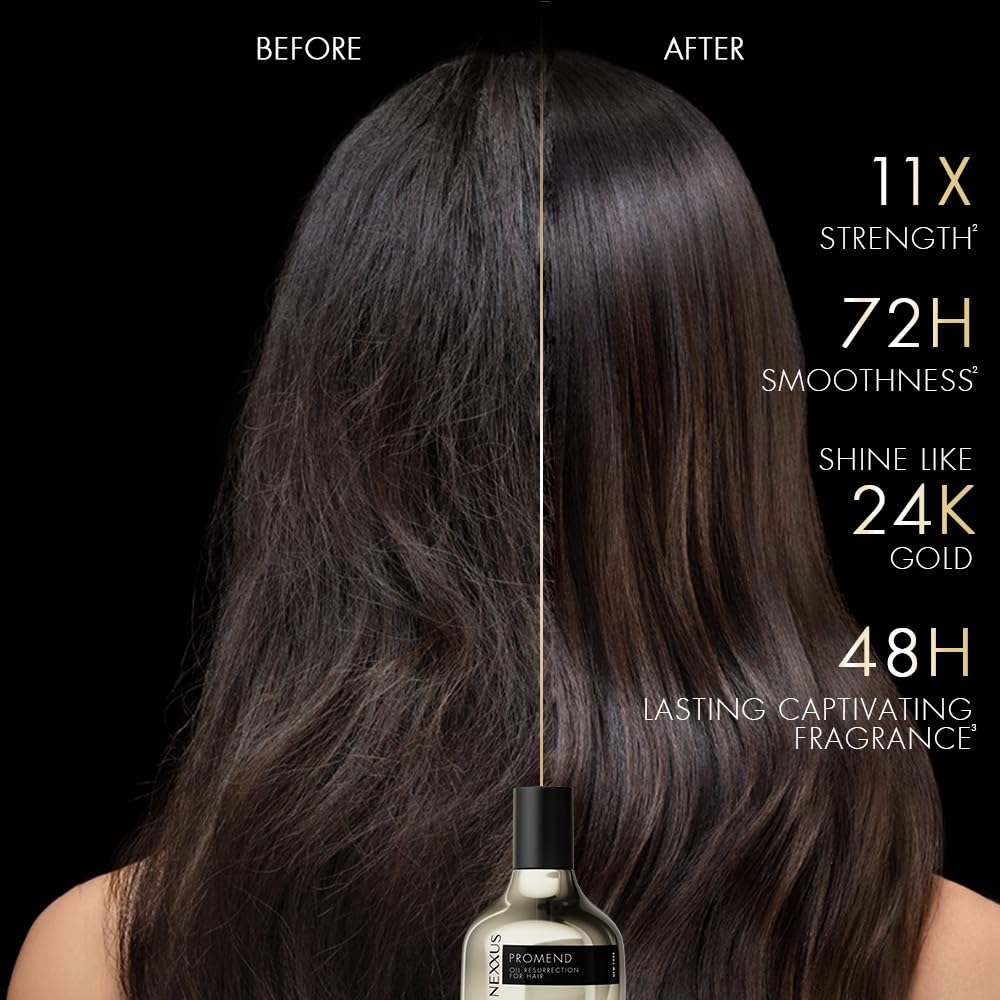 Nexxus Promend Resurrection Oil Hair Serum For Bond Repair, Frizz Reduction & Heat Protection 100ml | 11 X Strength | 72H Smoothness | Crafted with Precious Magnolia Essence