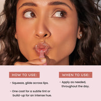 Hyphen Vitamin-Infused Tinted Lip Balm - Hazel | For Dry, Flaky & Dark Lips | 24 Hrs Moisturization | Hydrates, Plumps & Repairs Moisture Barrier | Peptide Lip Balm for Women | Peachy Nude Shade - 10g