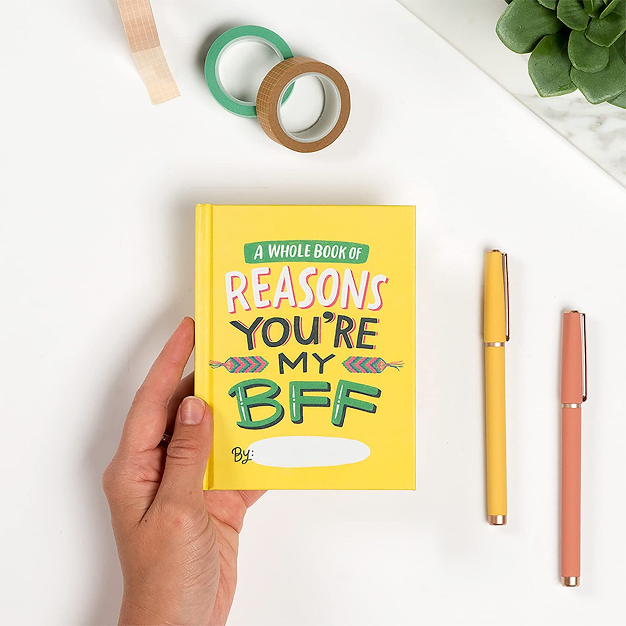 Em & Friends Reasons You're My BFF Book Fill in the Love Fill-in-the-Blank Book Gift Journal, 4.10 x 5.40-inches