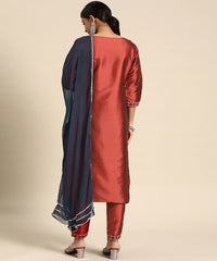 LookMark Womens Art Silk Kurta and Pant Set with Dupatta