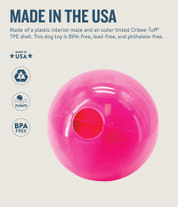 Planet Dog Orbee-Tuff Mazee Interactive Treat Dispensing Puzzle Dog Toy, Pink