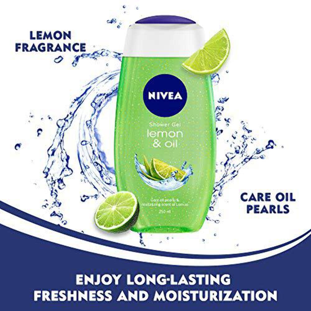 NIVEA Bath Care Lemon And Oil Shower Gel, 250ml