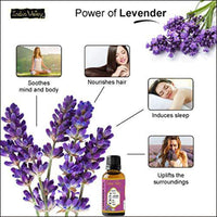 Indus Valley 100% Pure Natural & Organic, Undiluted Lavender Essential Oil with Dropper for Skin, Hair Care -15ml