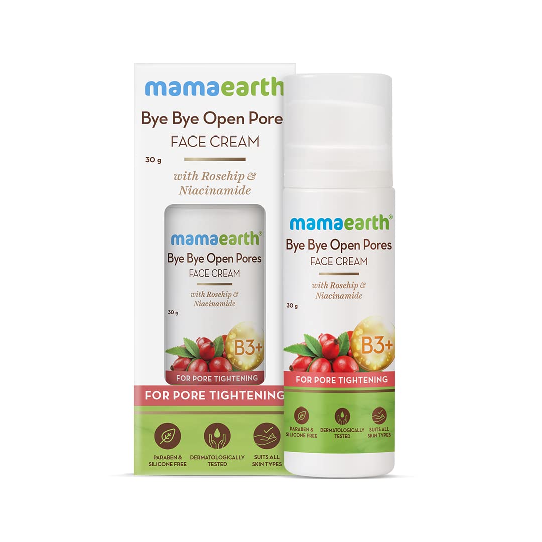 Mamaearth Bye Bye Face Cream, For Pore Tightening with Rosehip & Niacinamide - 30 g