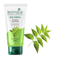 Biotique Bio Neem Purifying Face Wash For All Skin Types, 150ml & Bio Papaya Visibly Flawless Skin Face Wash (Soft Scrub) 100ml