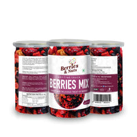 Berries And Nuts Super Berries Mix | Dried Mixed Berries, High in Antioxidants | Dried Cranberries, Blueberries, Gojiberries, Blackberries, Raspberries, Strawberries | 1 Bottlel of 200 Grams