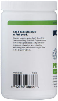 Wag Probiotic Supplement Chews for Dogs, Natural Duck Flavor, 160 count