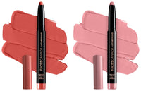 FACESCANADA Ultime Pro Hd Intense Matte Lipstick + Primer - Obsessed (Red), 1.4G & Faces Canada Ultime Pro Hd Intense Matte Lipstick + Primer - Nearly Nude (Nude), 1.4G