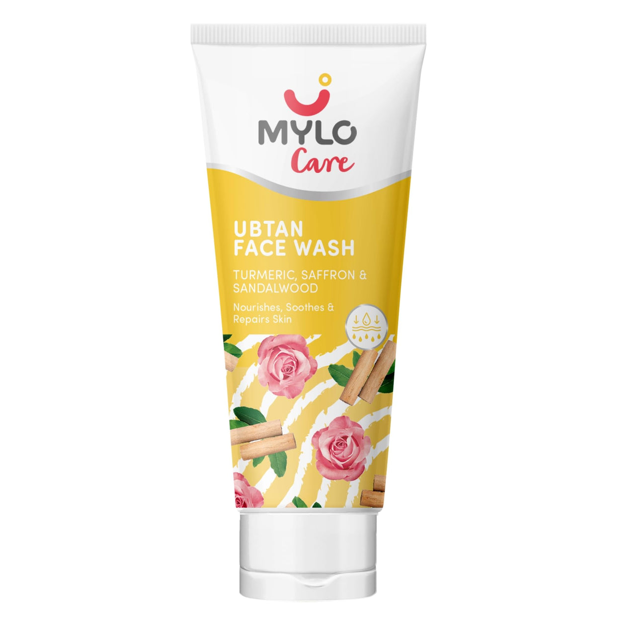 Mylo Care Ubtan Face Wash 100g | Detans, Brightens & Fights Acne | Removes Dead Skin & Blemishes | With Saffron, Turmeric & Nalpamaradi Oil | For All Skin Types