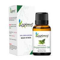 KAZIMA Combo of Rosemary Oil and Peppermint Oil - 100% Pure Essential Oil for Hair Growth, Skin Care, Aromatherapy, Muscles & Joints Pain, 15 ml each