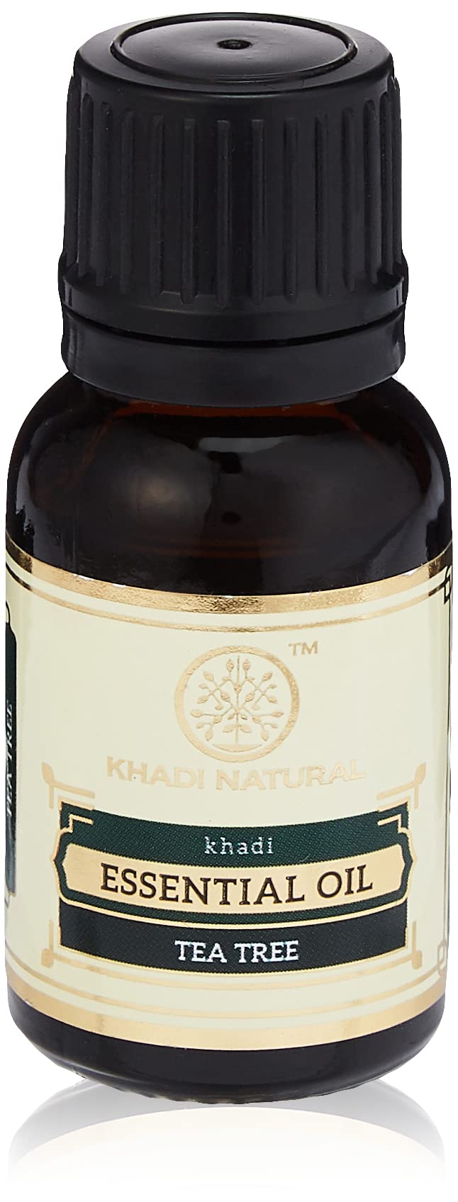 Khadi Natural Tea Tree Pure Essential Oil| Latest International Packaging| Provides Fresh & Purifying Experience| Anti inflammatory Properties| Skincare & Haircare| Improves Scalp Health| Helps Reduce Spots| 15ml
