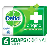 Dettol Antiseptic Disinfectant Liquid, 550ml (Pack of 2) & Dettol Bathing Soap Original, 125gm, Pack of 6