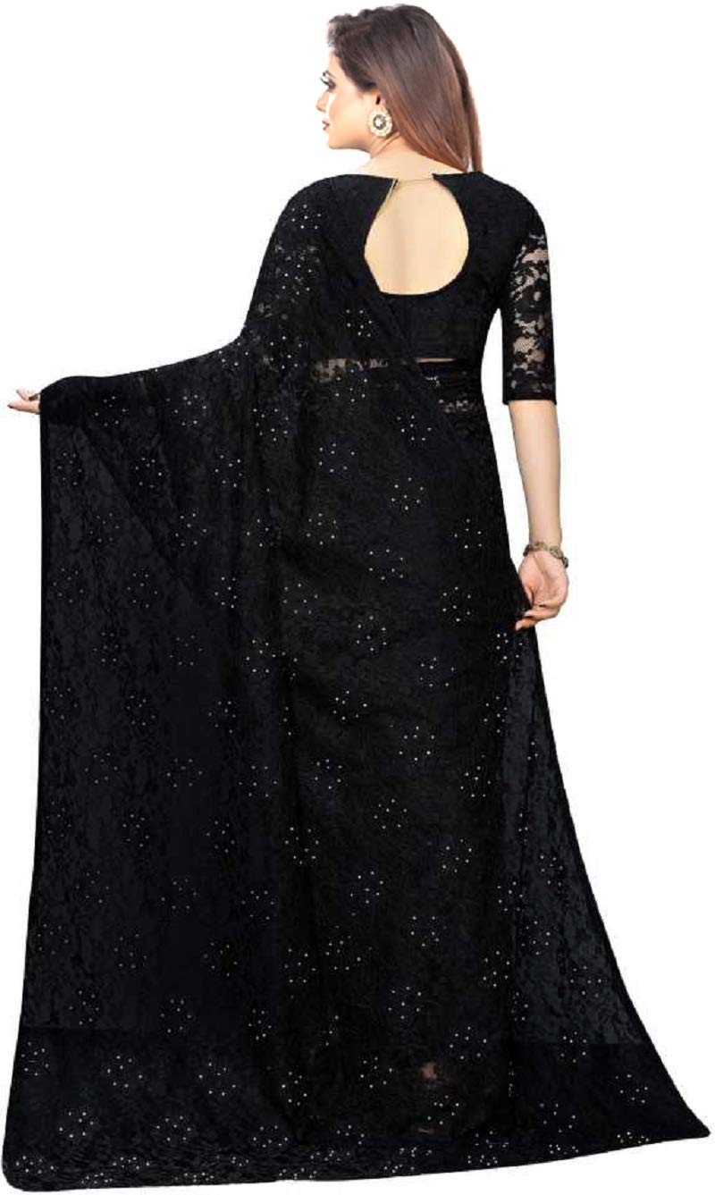 Avantika Fashion Women's  Jacquard Russell Net Saree With blouse piece