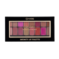 MARS Infinity Lip Palette | Demi Matte | 16 Colors to Infinte Lipstick Colors | Free Spatula cum Applicator (36.0 gm) (03-Multicolor)