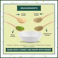 INDUS VALLEY Antibacterial Face Pack (Neem & Mulethi Powder,Orange Powder,Sandalwood) Beauty Gift Set -120g, Each 30gm