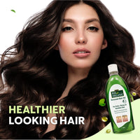 INDUS VALLEY Bio Organic Growout Hair Oil for Hair Growth 100% Organic and vegan that combats dandruff, flaky scalp, frizz and split ends -500ml