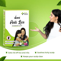 Vcare Anti Lice Shampoo and Oil Combo (Pack of 2), Removes Lice and Nits | Lice Treatment | Head Lice | Lice Egg Removal- 90ml