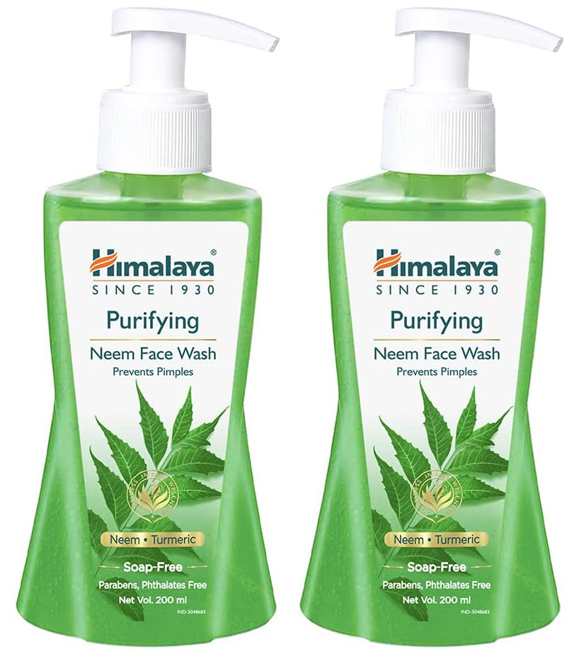 Himalaya Herbals Purifying Neem Face Wash, 200ml (Pack of 2)