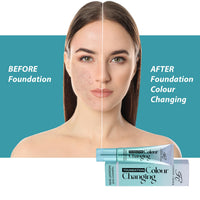 Fashion Colour Color Changing Foundation | Infused With Hyaluronic Acid | Radiant Skin | Flawless Color Changing Foundation With Satin Finish, Makeup Base, Long Lasting Waterproof Liquid Foundation For Face Makeup (FAIR, 40g)
