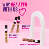 Elle18 Get Even Concealer, Pearl, Buildable Coverage Concealer, Covers Dark Spots, Under-eye & Fine Lines, Crease Resistant, Infused with Niacinamide| 5.4ml
