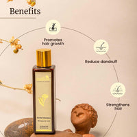 Mellow Herbal Bhringraj Shampoo For Normal To Oily Hair (200 ml) | Amla, Reetha, Shikakai & Bhringraj | Helps to balance scalp PH, Anti dandruff | Ayush Certified | 100% chemical-free