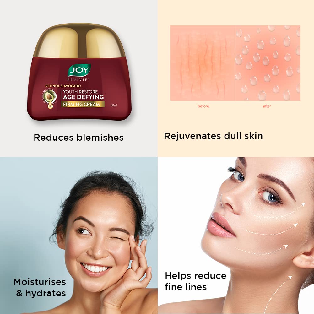 Joy Revivify Retinol & Avocado Youth Restore Age Defying Firming Cream - 50ml