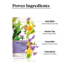 LuxaDerme Korean Peeling & Exfoliating Foot Mask for Baby Soft Feet | Removes Dry Skin & Hard Calluses | Hydrates Dry Feet (Pack of 1)