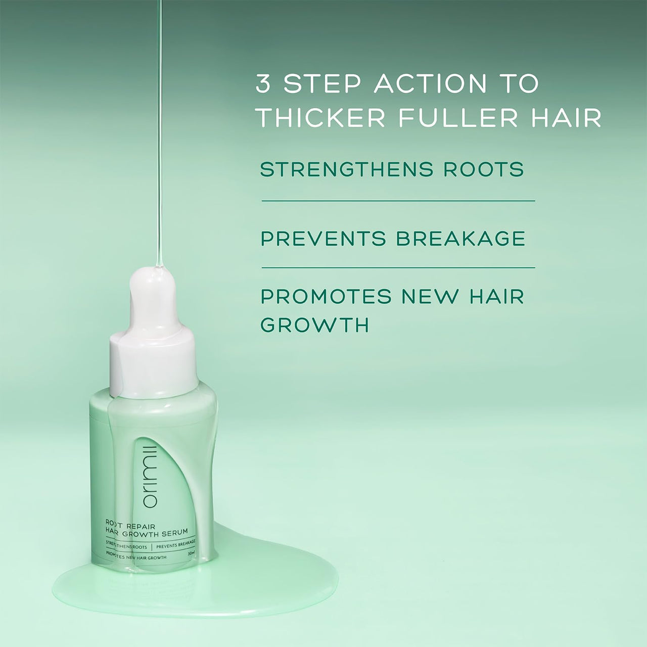 Orimii Root Repair Hair Growth Serum with Redensyl | Promotes Hair Growth, Prevents Breakage | Lightweight, Non-Sticky & Non-Greasy | Pregnancy Safe & Loved by Moms – 30ml