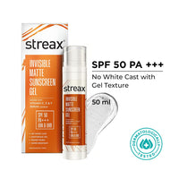 Streax Invisible Matte Gel Sunscreen SPF 50 PA+++, 50g