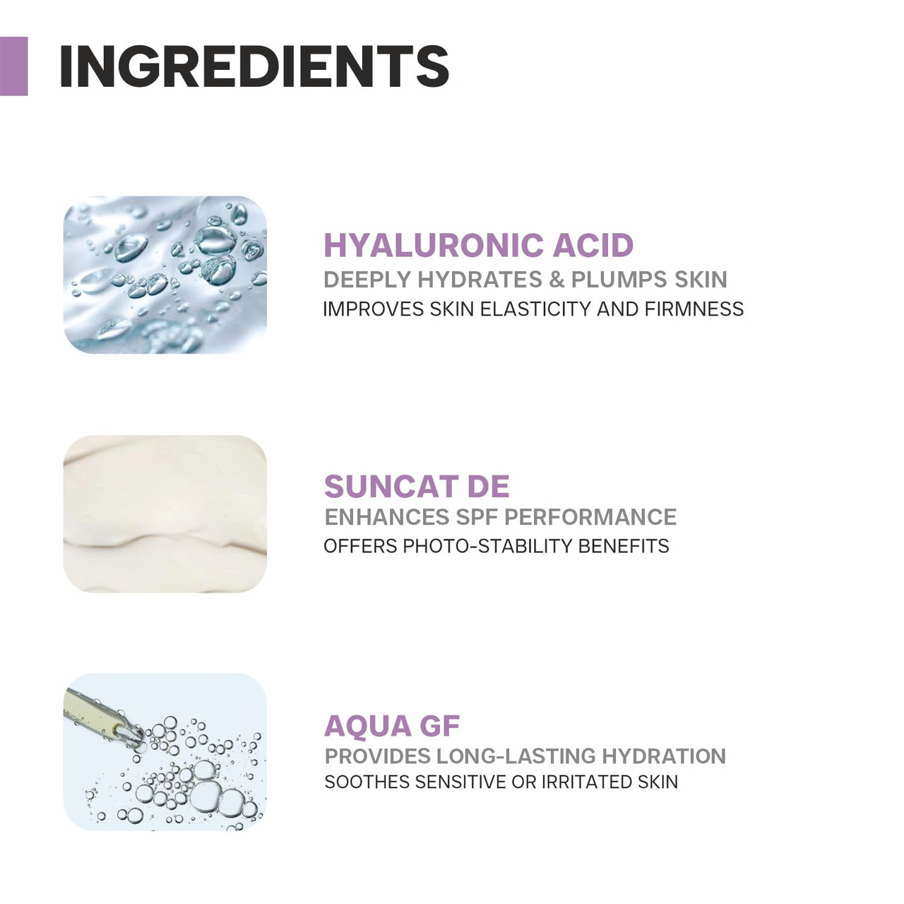 DERMATOUCH HYALURONIC ACID 1% SUNSCREEN | SPF 50 PA++++ | FOR ALL SKIN TYPES | NO WHITE CAST | 30G