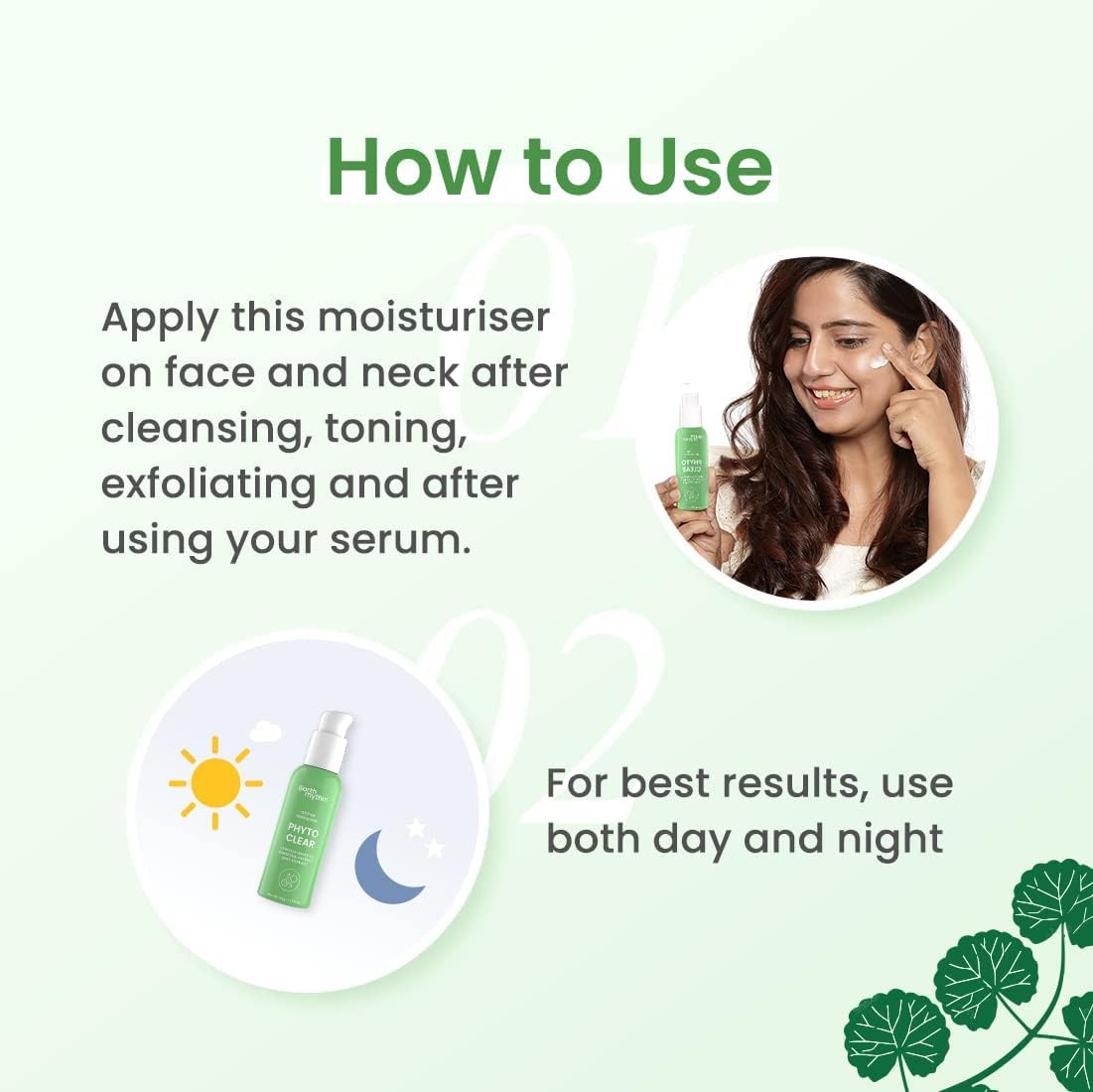 Earth Rhythm Phyto Clear Oil Free Moisturizer, Hydrates & Moisturize skin, for Acne & Redness with Centella Asiatica, Sage Extract, for Oily & Acne Prone Skin, Men & Women - 50ml