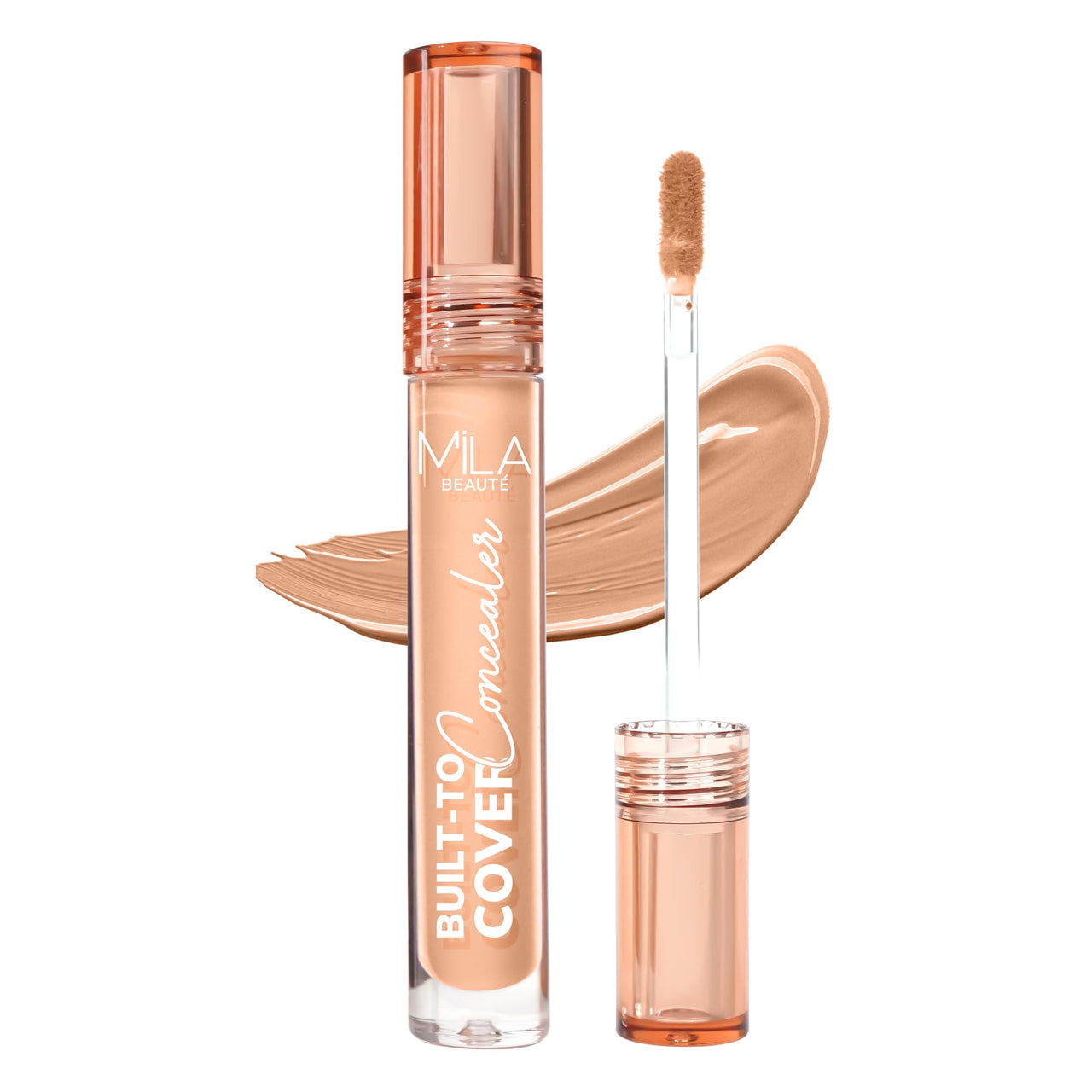 Mila Beauté Built to Cover Liquid Concealer for Women With Spf & Hyaluronic Acid| Full Coverage Matte Finish Concealer for Dark Circles | Easily Blendable & Waterproof Formula| Suitable for Indian Skin Tones - 105P True Maple