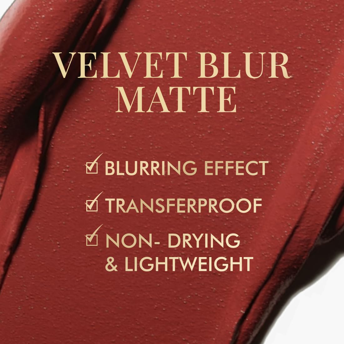 mCaffeine Shades Velvet Blur Matte Liquid Lipstick | 12 Hrs Intense Stay | Lightweight & Non-drying, Blurs Lip Creases | Transferproof & Smudgeproof | Lipstick for Women | 4 ml - Passionate Crimson (Rosewood)