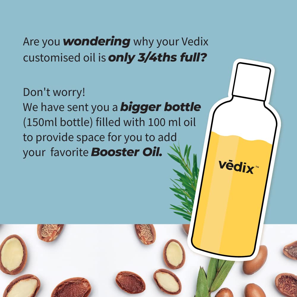Vedix Customised Ayurvedic Hair Fall Oil | Viruj Hair Fall Oil | For Normal-Oily Scalp| With Coconut + Argan + Tea Tree | For Reducing Hair Fall | For Hair Growth | -100ml
