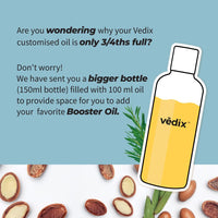 Vedix Customised Ayurvedic Hair Fall Oil | Viruj Hair Fall Oil | For Normal-Oily Scalp| With Coconut + Argan + Tea Tree | For Reducing Hair Fall | For Hair Growth | -100ml