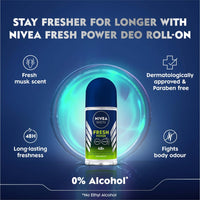 NIVEA MEN Fresh Power Roll-On Deodorant (50ml)